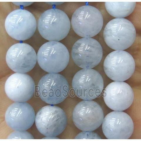 round Aquamarine Beads, blue