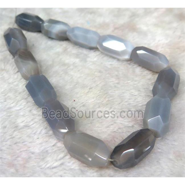 grey agate bead, freeform