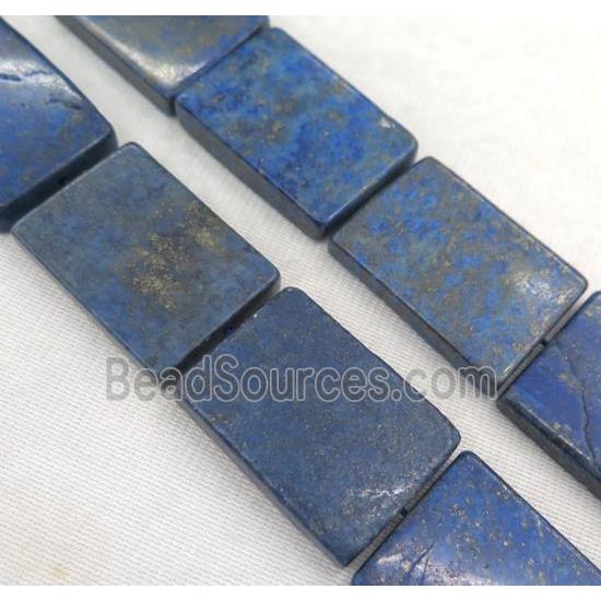 lapis lazuli beads, rectangle, blue