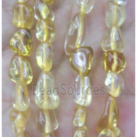 citrine bead chip, freeform