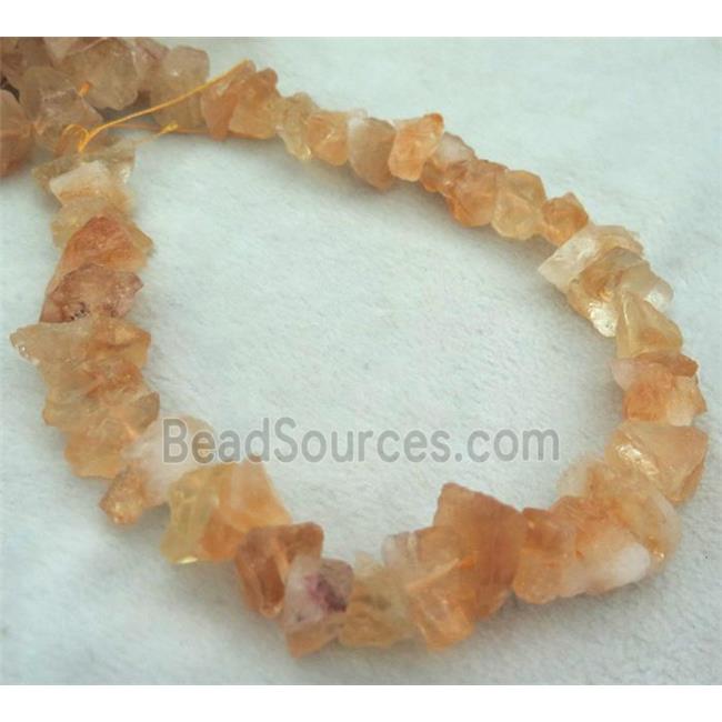 citrine bead, nugget, freeform