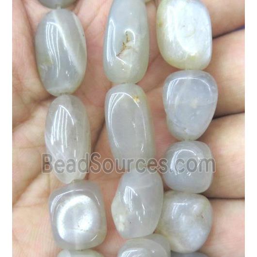 grey moonstone bead, freeform