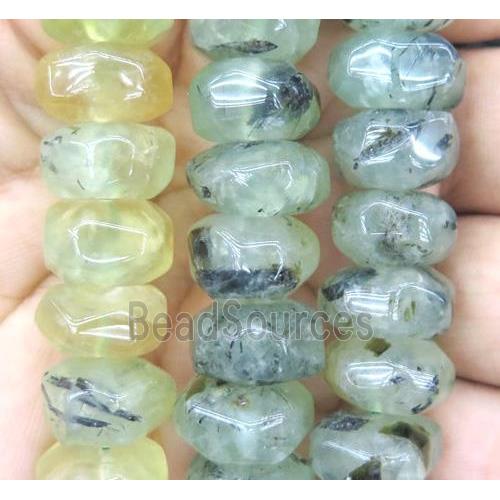 Grape stone bead, faceted rondelle