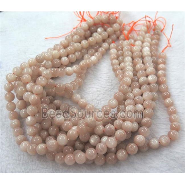 moonstone beads, round