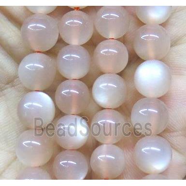 orange moonstone beads, round, AAA-grade