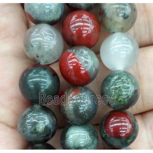 Africa bloodstone jasper bead, round