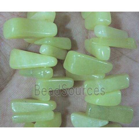 lemon jade chips bead, freeform