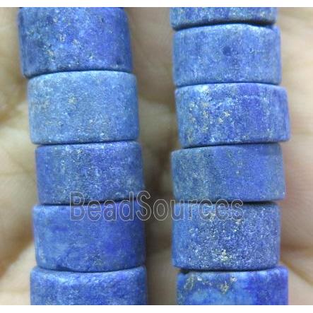 matte Lapis Lazuli bead, heishi, blue