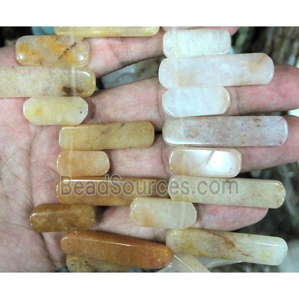 yellow jade stick bead, freeform