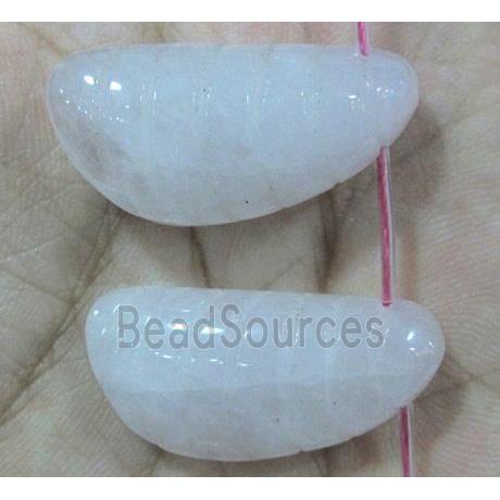 rose quartz bug bead, freeform