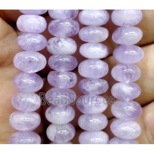 lavender Chalcedony rondelle beads