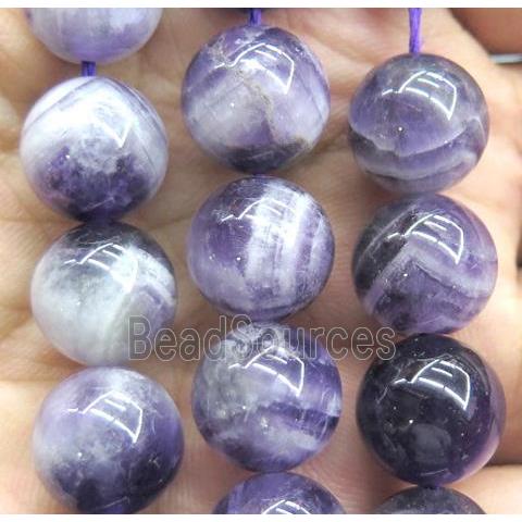 round Dogtooth Amethyst Beads