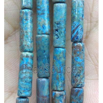 blue Oak Jasper tube beads