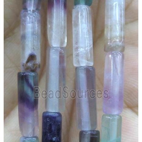 purple Fluorite tube beads, dye