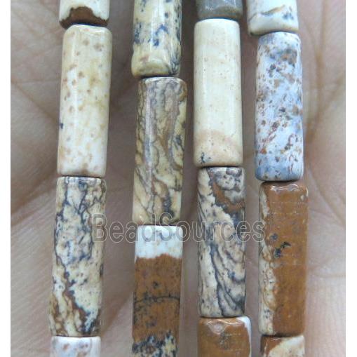 picture jasper tube beads