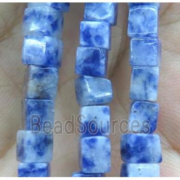 blue Sodalite cube beads