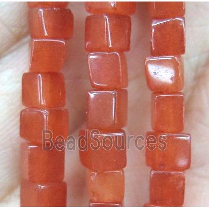 green aventurine cube beads