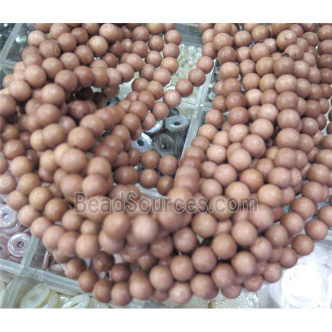 round Redwood rosery beads