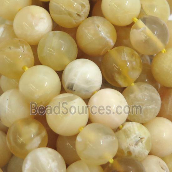 round yellow Opal Jasper beads