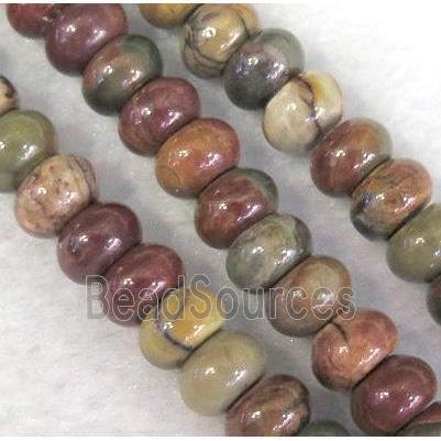 Picasso Jasper rondelle Beads