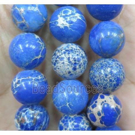 royal blue Imperial Jasper Jasper beads, round