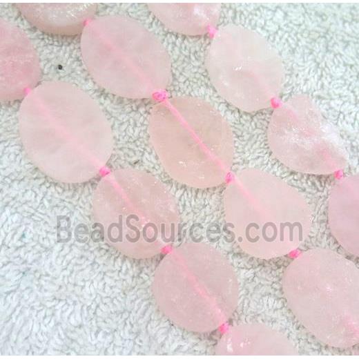 rose quartz bead, freeform