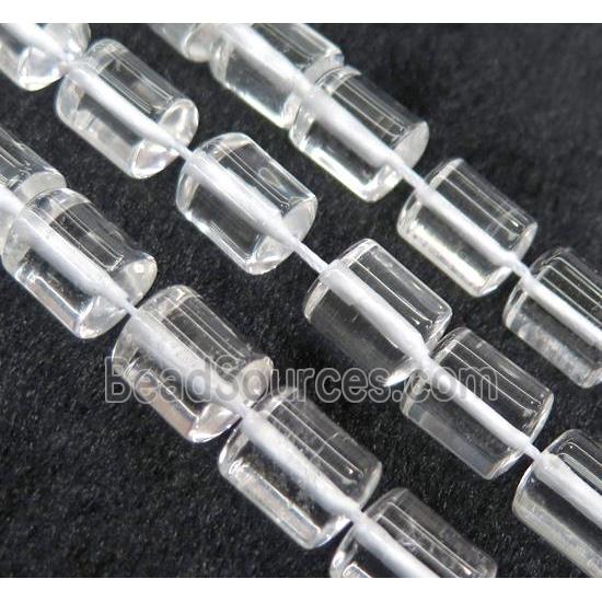 Clear Quartz beads, 3faces tube