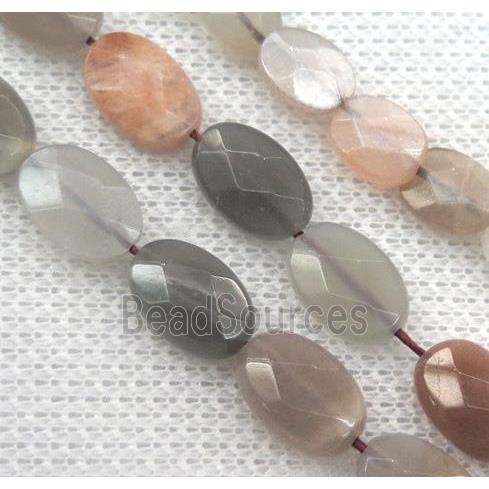 gray moonStone beads, faceted oval