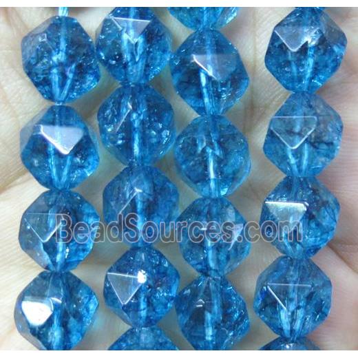 Blue Topaz beads cut round dye