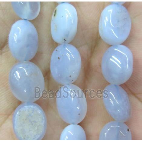 blue lace agate bead, oval