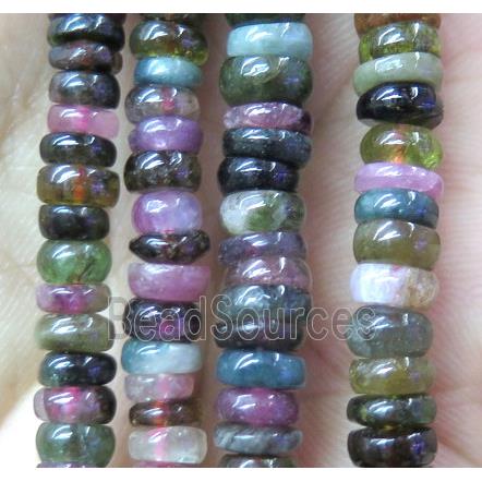 colorful tourmaline rondelle beads