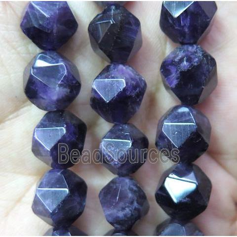 natural purple Amethyst beads cut round