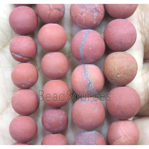 round matte Red Jasper Beads