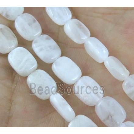 white MoonStone beads, rectangle