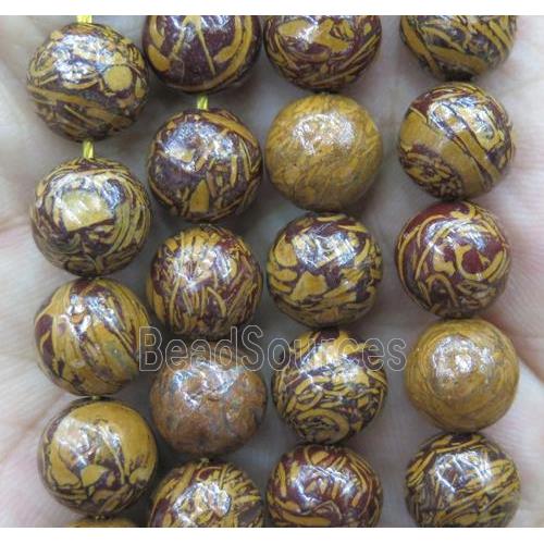 Oak Jasper Beads, round