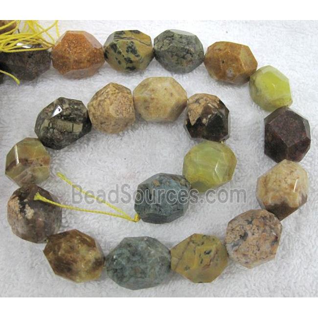 ocean jasper nugget beads, faceted freeform