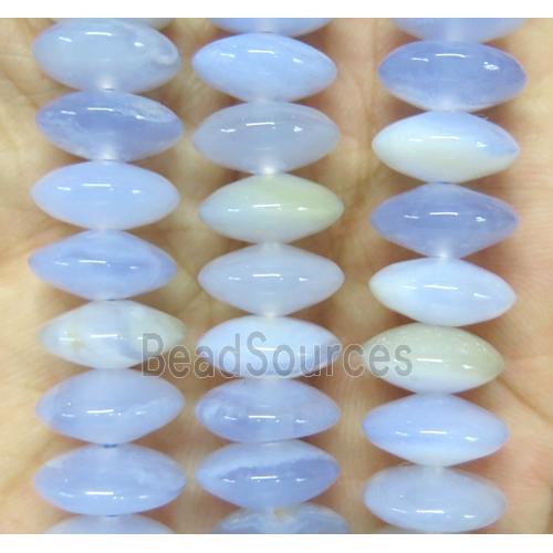 blue lace agate beads, rondelle