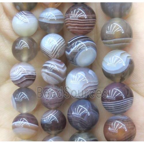 round gray Botswana Agate beads