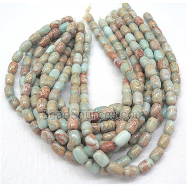 natural Imperial Jasper barrel beads, A grade