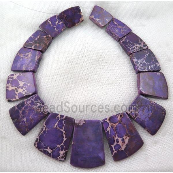 Sea Sediment Jasper necklace, freeform, purple