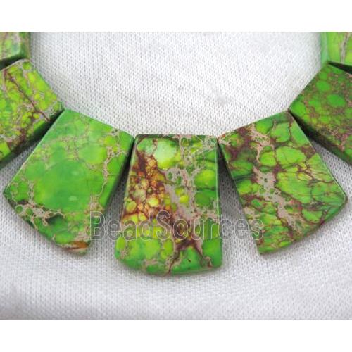 Sea Sediment Jasper necklace, freeform, olive