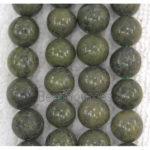 round green Epidote beads