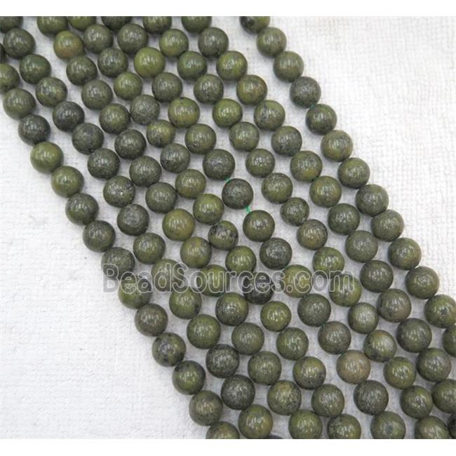 round green Epidote beads