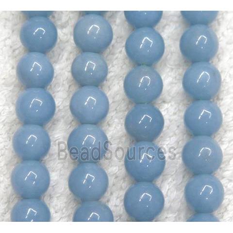 round Angelite Beads, blue