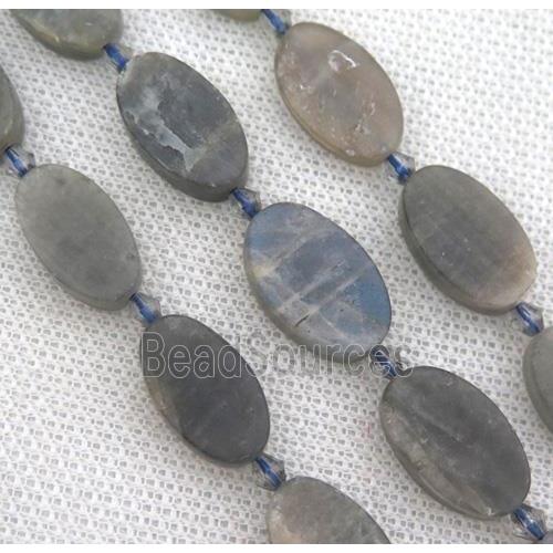 Labradorite oval beads, matte