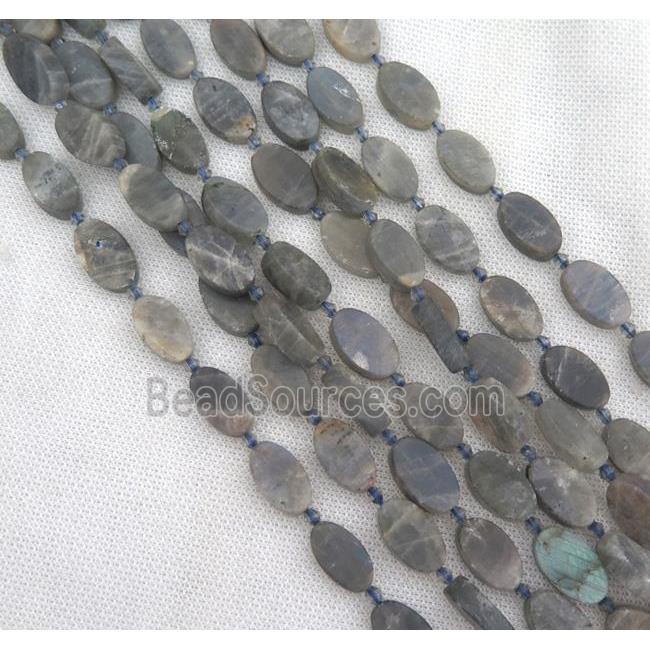 Labradorite oval beads, matte