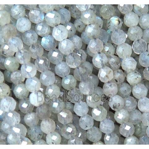 Labradorite tiny beads, faceted round