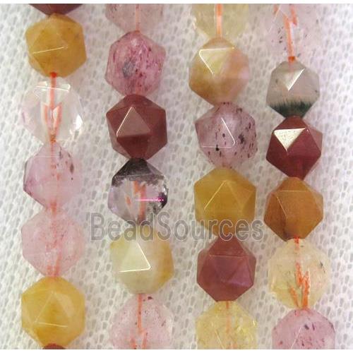 mix gemstone beads cut round