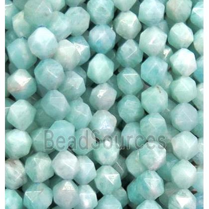 natural green Amazonite beads cut round