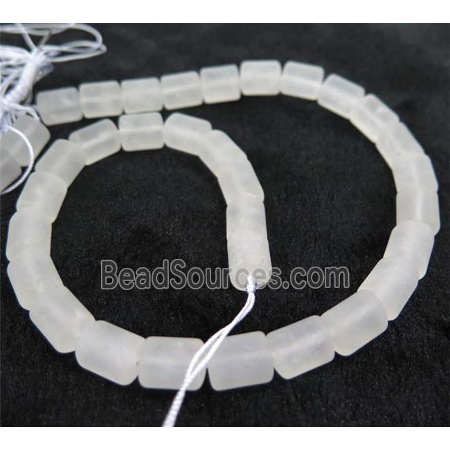 matter clear quartz beads, 3faces tube